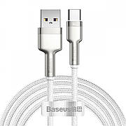 Кабель Baseus Cafule Metal Data Type-C 66W (2m) white