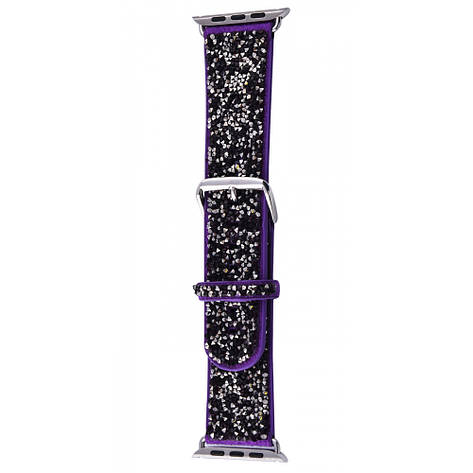 Ремінець Apple Watch Bling World Grainy Diamonds 42 mm/44 mm purple/silver, фото 1