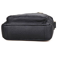 Кожаная сумка через плечо, цвет черный John McDee JD1011A Отличное качество