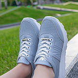 Кросівки жіночі білі шкіряні літні перфоровані блакитні Натуральна шкіра перфорація Розміри 36 37 39 41, фото 7