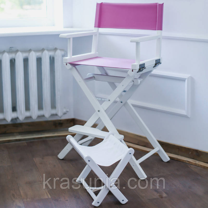Складаний стілець для візажу Apolo 4 white