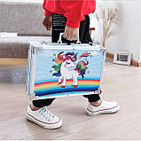 Дитячий набір для малювання і творчості "Єдиноріг" у валізі, містить 145 предметів для юного художника, фото 3