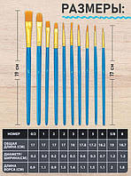 Набір Нейлонових пензликів QT Tools 10 шт