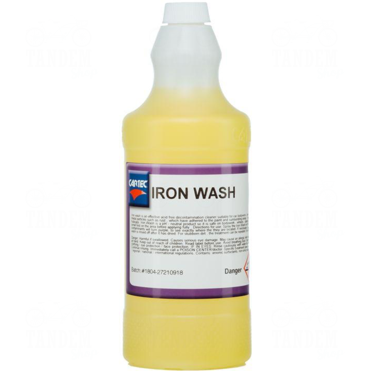 Очисник металу та екстер'єру Cartec Iron Wash Werkflacon met vernevelaar, 1 л Спрей, фото 1