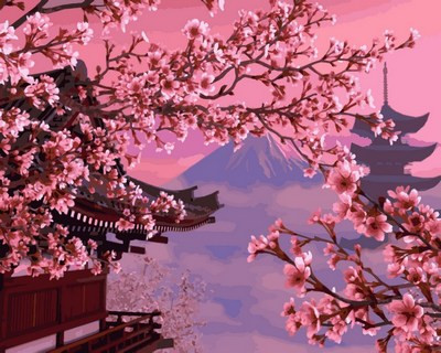 Картина за номерами Babylon Японський пейзаж (VP595) 40 х 50 см, фото 1