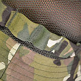 Тактична літня армійська панама з сіткою в камуфляжі мультікам з моллі, фото 10