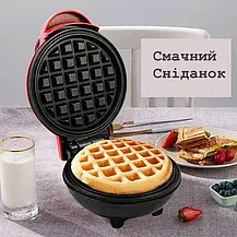 Вафельниця електрична WQ-H603, Вафельниця міні з антипригарним покриттям, фото 4