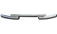 Защита переднего бампера (двойная нержавеющая труба - двойной ус) Ford Ranger (06-12) d60х1,6мм