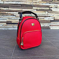 Детский качественный рюкзак сумка трансформер, сумочка мини рюкзак для девочек красный "Lv"