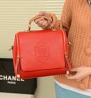 Женская мини сумочка на плечо эко кожа, модная сумка для девушек Красный "Lv"