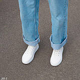 Кеди жіночі білі шкіряні низькі кросівки Натуральна шкіра Розміри 36 37 38 39 40, фото 7