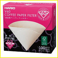 Паперові фільтри Харіо 02 для Пуровера Білі 100 шт. Hario Box картонна коробка
