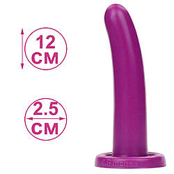 Фіолетовий силіконовий фалоімітатор малого розміру – ідеальний аксесуар для страпону.