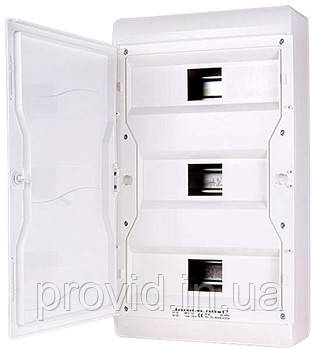 Корпус пластиковий навісний (NT) 37-модульний, трирядний, IP 55 з непрозорими дверцятами