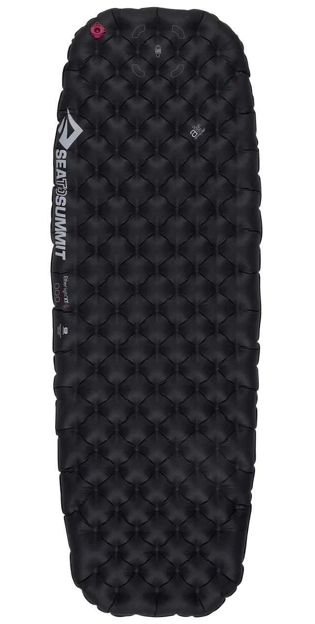 Жіночий надувний килимок Sea to Summit EtherLight XT Extreme Mat, Long (Black/Persian Red)