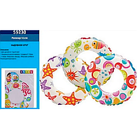 Круг детский для плавания Intex цветной диаметр 51см От 3 до 6 лет Детский надувной круг