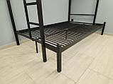 Ліжко триспальне Фулхем 180/80*190 2-х ярусне металеве, фото 6
