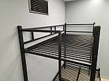 Ліжко триспальне Фулхем 180/80*190 2-х ярусне металеве, фото 7