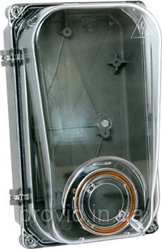 Шафа пластикова e.mbox.stand.plastic.n.f1.pe прозр. під однофазний лічильник, навісна