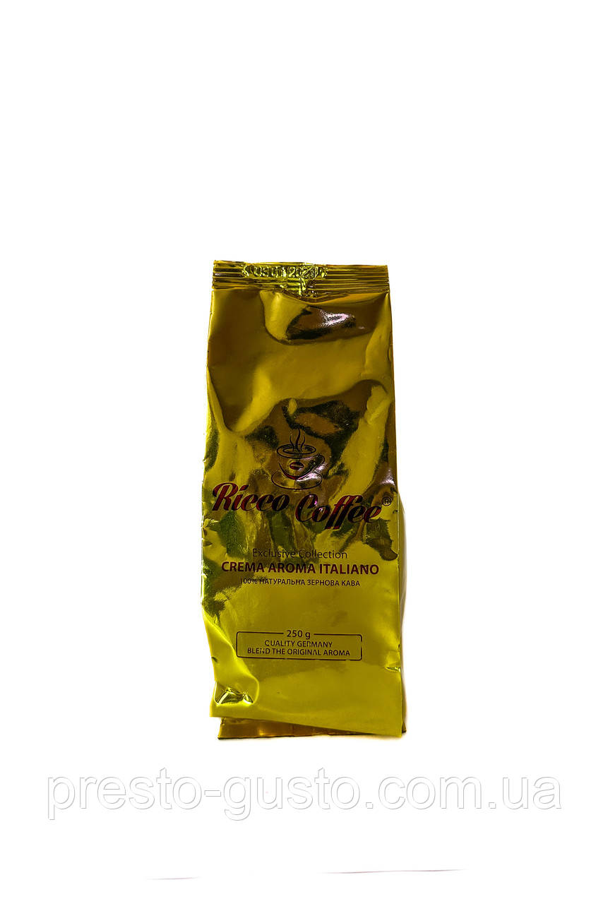 Кава в зернах Ricco Crema Aroma Italiana 225 г (80/20)