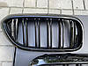 Решітки радіатора BMW G30 тюнінг ноздрі стиль M5 (чорний глянц), фото 6