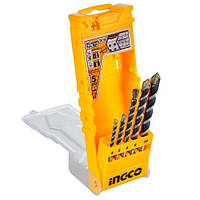 Набір свердел по бетону 5 шт 4-10 мм INGCO AKD3051