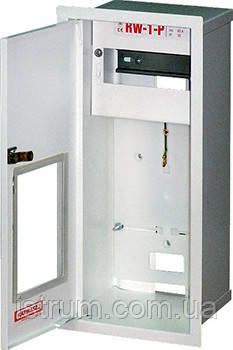 Шафа розподільна e.mbox.RW-1-P мет. вбудована, 1-ф. лічильник,6 мод., 395х175х165 мм