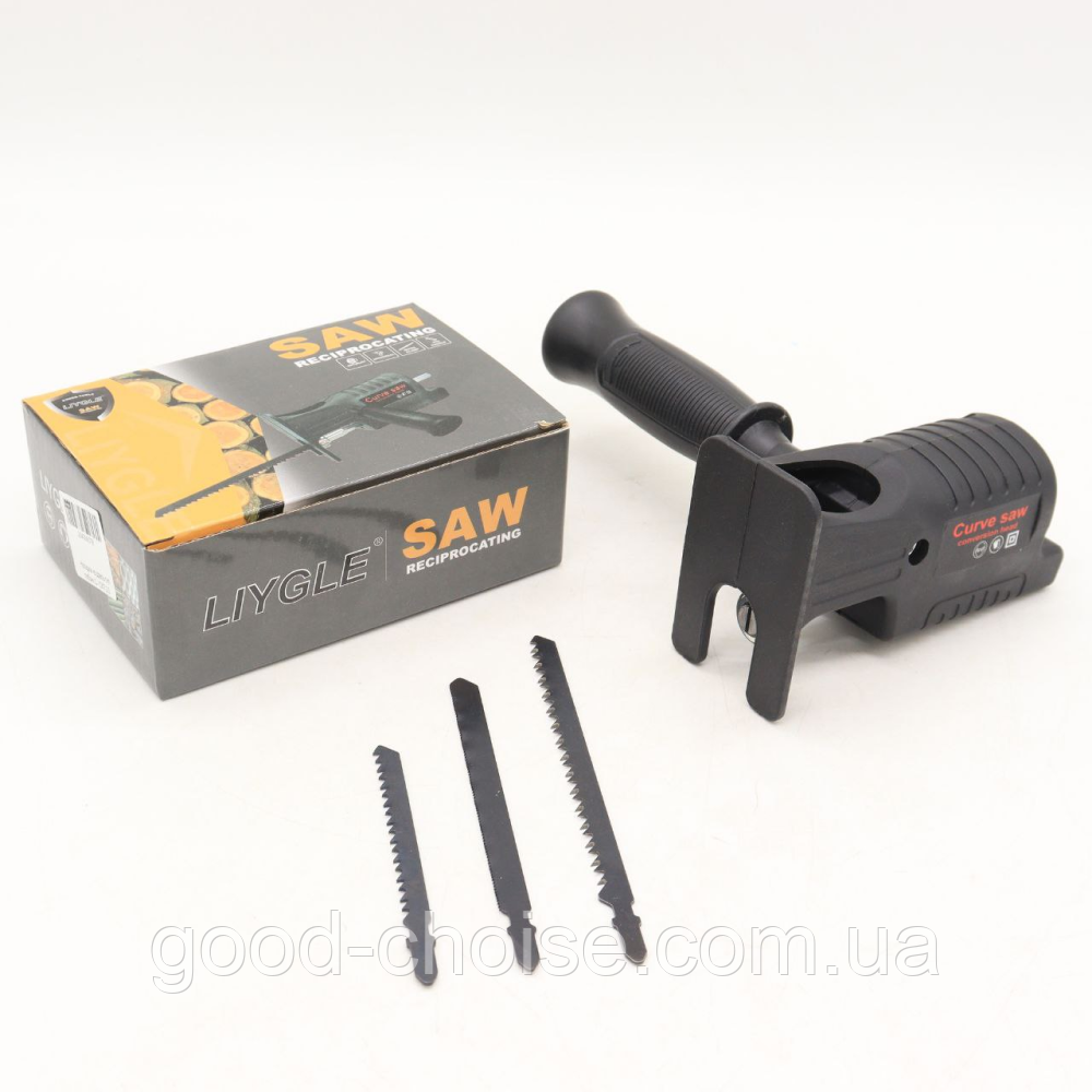 Насадка-лобзик на дриль та шуруповерт + 3 полотна / Портативний адаптер ...