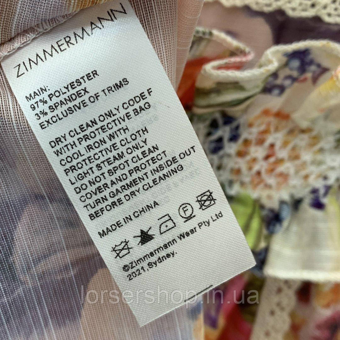 Платье Zimmermann в стиле печворк, с кружевом и воланами new collection 2023 - фото 6 - id-p1862964590