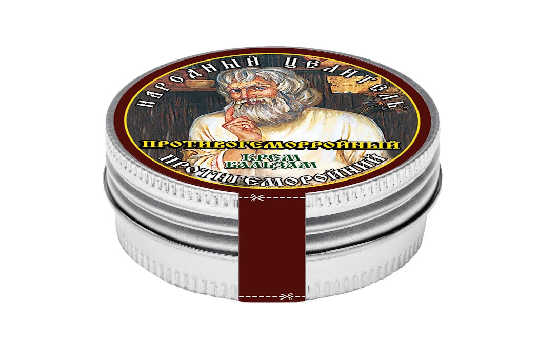 Крем бальзам Народний цілитель протигеморойний з екстрактом морозника шайба 30 г, фото 1