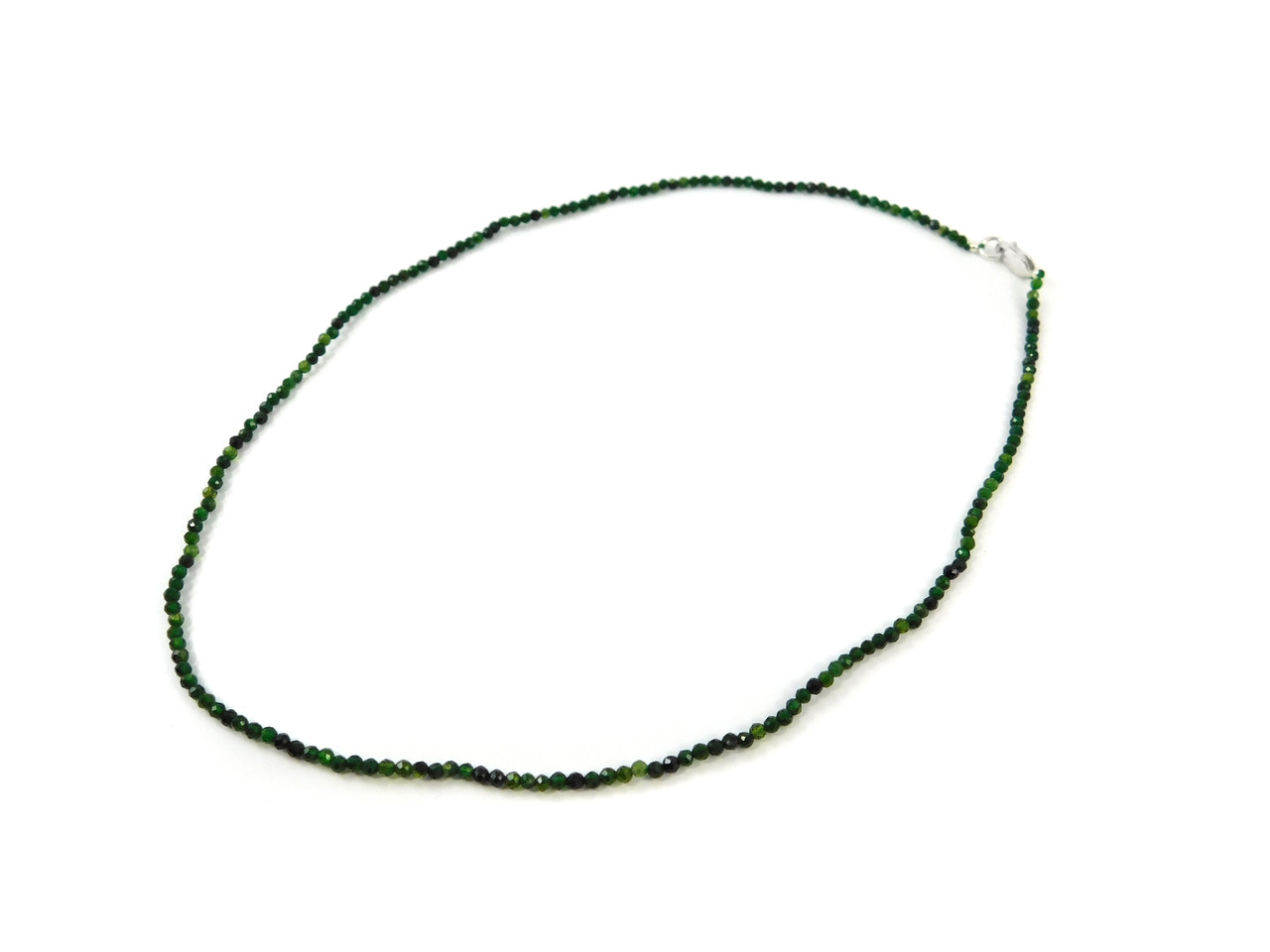 Ожерелье Хромдиопсид, серебро - фото 1 - id-p1862976132