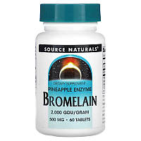 Натуральная добавка Source Naturals Bromelain 2000 GDU/g 500 mg, 60 таблеток