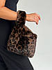 Сумка з хутра норки, колір леопард, фото 4