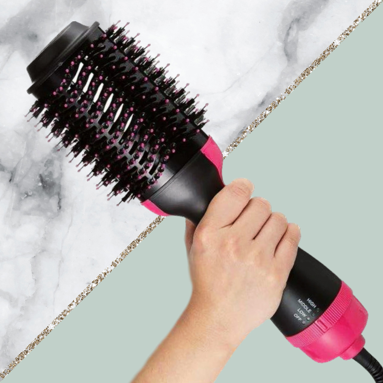 Фен щітка One Step Hair Dryer and Styler 3в1 ⁇ Cтайлер для укладання волосся One Step 3в1 ⁇ Гребінець із феном new, фото 1