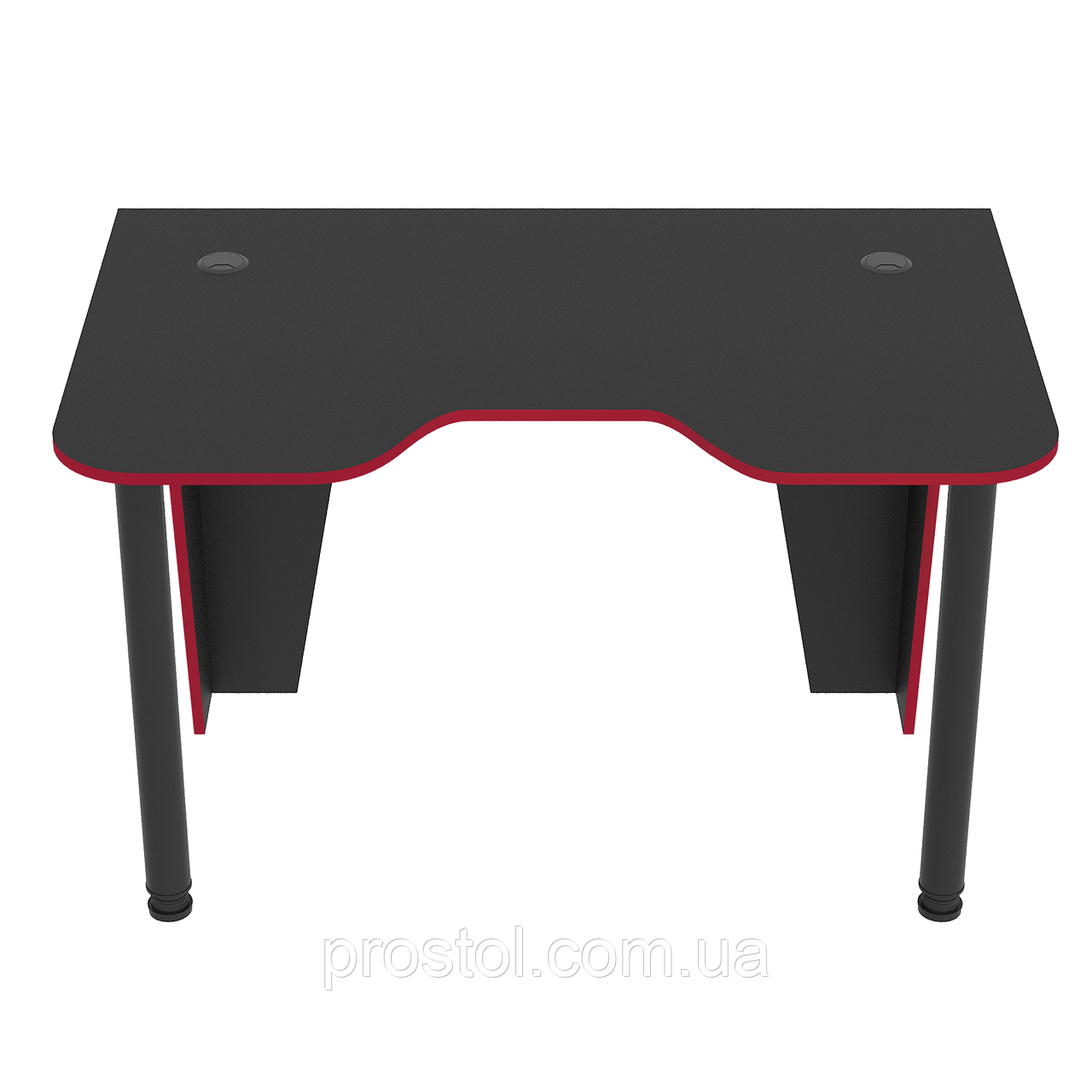 Стол геймерский ОПТИМА (размер XL: 156х80 см) Черный с красной кромкой - фото 4 - id-p1857401778