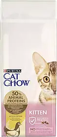 Cat Chow (Кет Чау) Kitten (Кітті) Корм для кошенят з куркою 15 кг