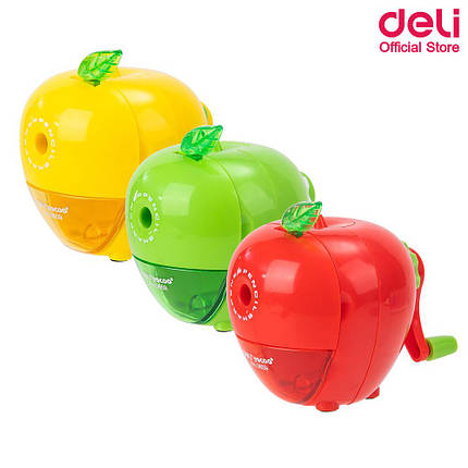 Чинка механічна Deli 0659Е мікс дитяча Яблуко, фото 1