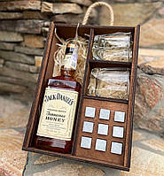 Подарочный набор для виски с индивидуальной гравировкой Jack Daniel s