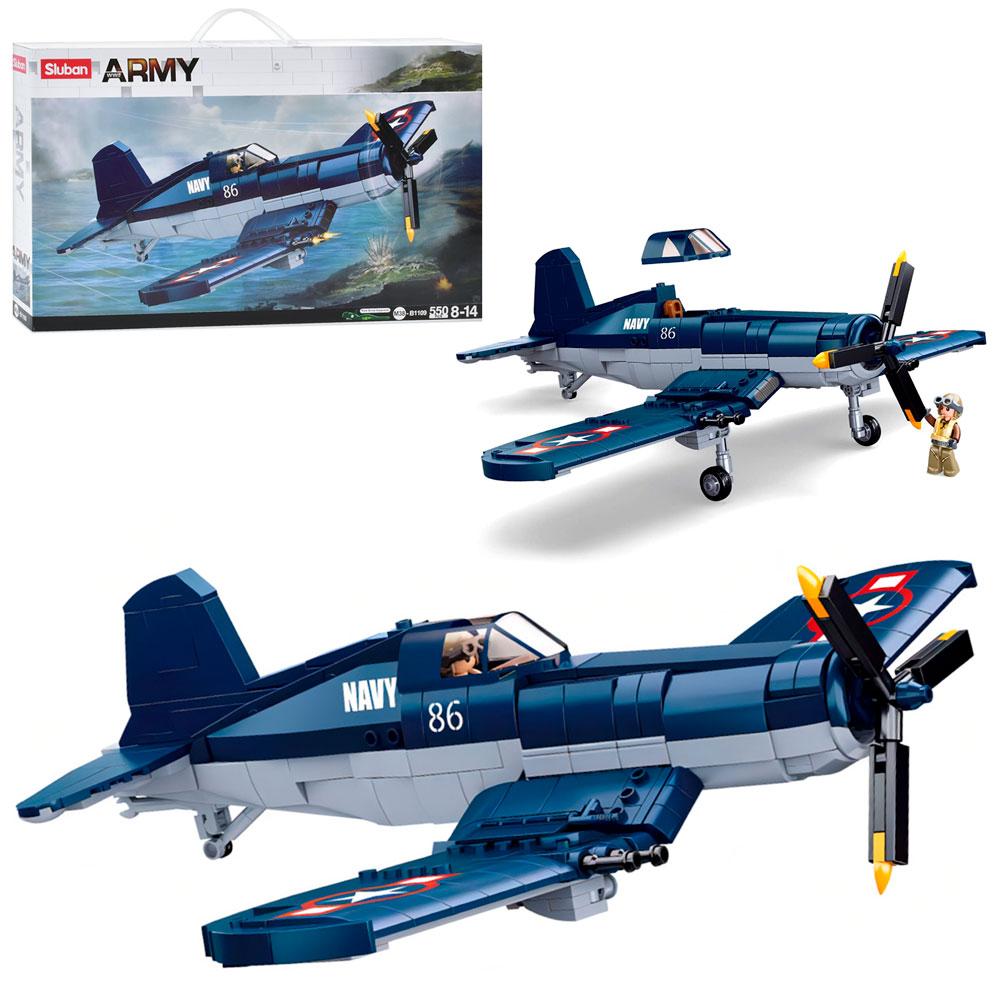 Конструктор SLUBAN M38-B1109 "Army": Військовий літак, 550 дит., фото 1