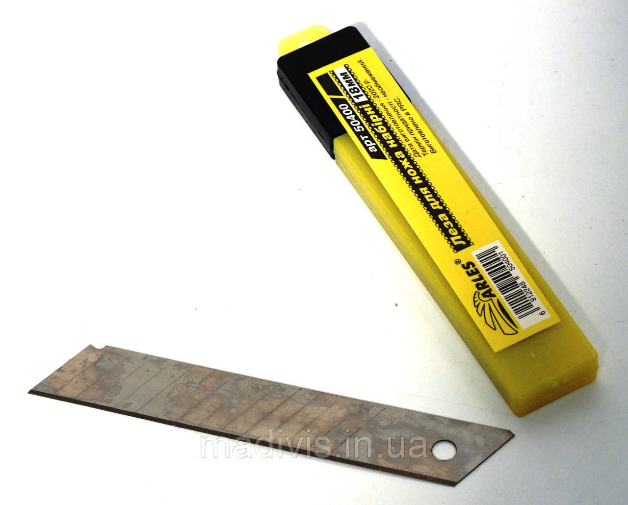 Набір лез для ножа канцелярського, 18 мм. (10 шт.), фото 1