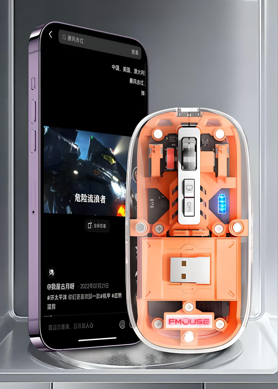 Мышь Беспроводная Прозрачная FMOUSE M133 с Подсветкой, Магнитная Крышка, с  Аккумулятором (grey) — Купить на BIGL.UA ? Удобная Доставка (1863009605)