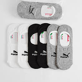 Чоловічі короткі шкарпетки Puma, следки з селеконом 6-12 пар в упаковці!