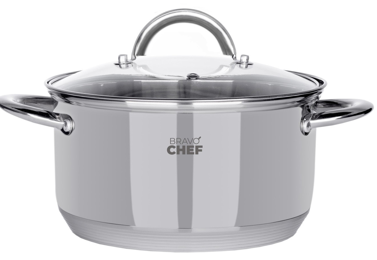 Каструля Bravo Chef 18 см (2.6 л) з кришкою (6720868)