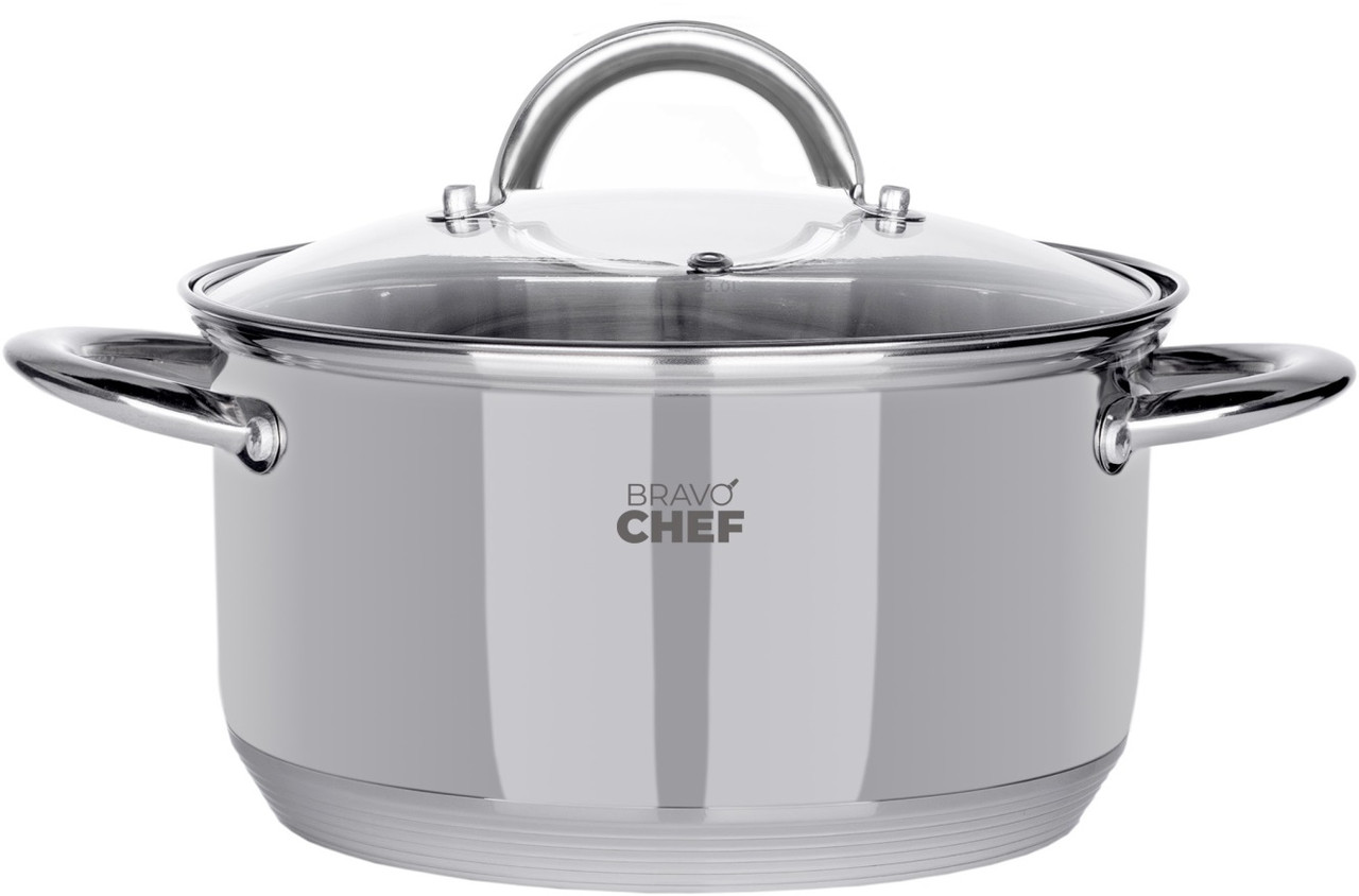 Каструля Bravo Chef 20 см (3.6 л) з кришкою (6720869)