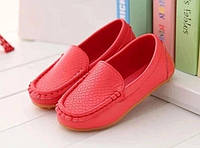 Детские мокасины для мальчиков и девочек, кеды, туфли, лоферы для детей, цвет красный