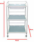 Візок косметологічний маніпуляційний на 3 полиці, фото 2