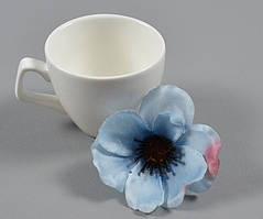 Головки штучних квітів Ø70мм, Мак, колір - блакитний