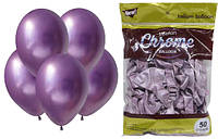 Набор воздушных шаров латексных 50шт.*30см металлик фиолетовый 301-5 rish