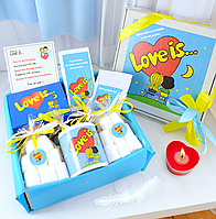 Подарунковий бокс "Love is", подарунок для хлопця чи дівчини, подарунок для закоханих на 14 лютого.