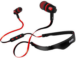Навушники гарнітура вакуумні Bluetooth Sven E-216B Black/Red